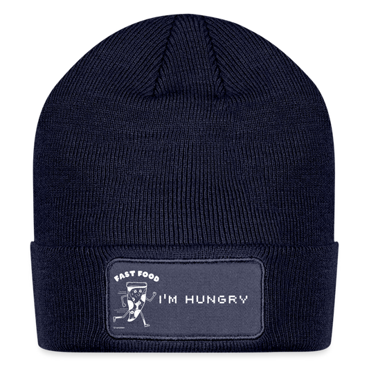 Patch Beanie I'm Hungry - navy