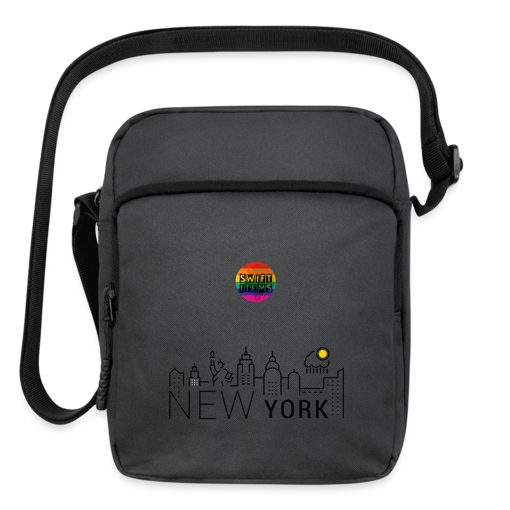 SWIFT ITEMS Upright Crossbody Bag - charcoal grey