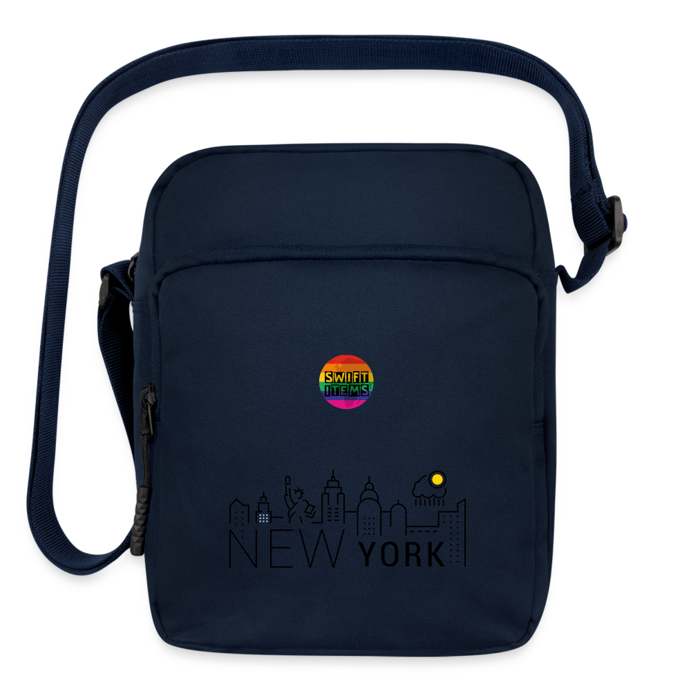 SWIFT ITEMS Upright Crossbody Bag - navy