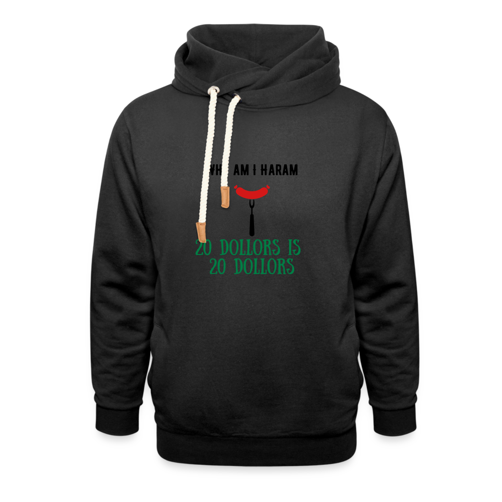 Shawl Collar Hoodie - black